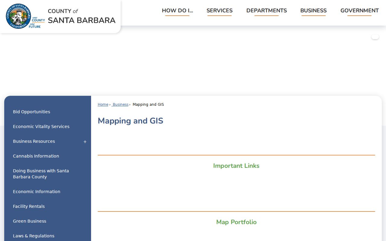 Santa Barbara County public records mapping and GIS resources